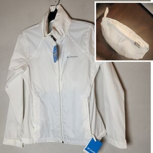 NWT Columbia Packable Switchback II White Hood Jacket Lightweight Women's Size M